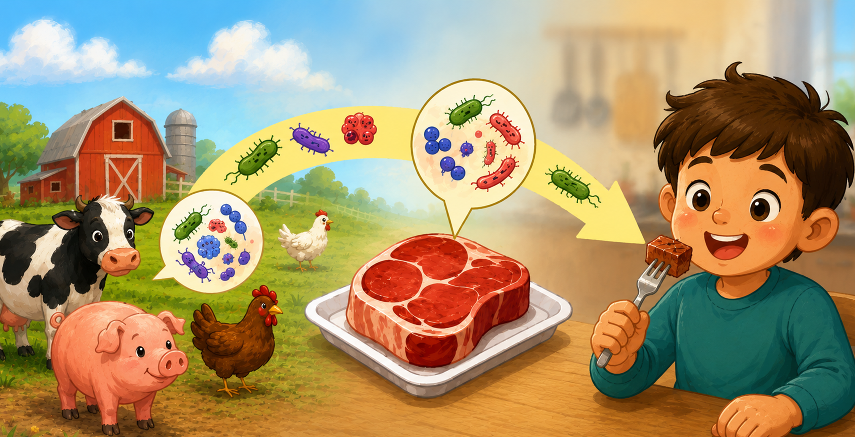 De la granja a tu cocina: el viaje secreto de las superbacterias